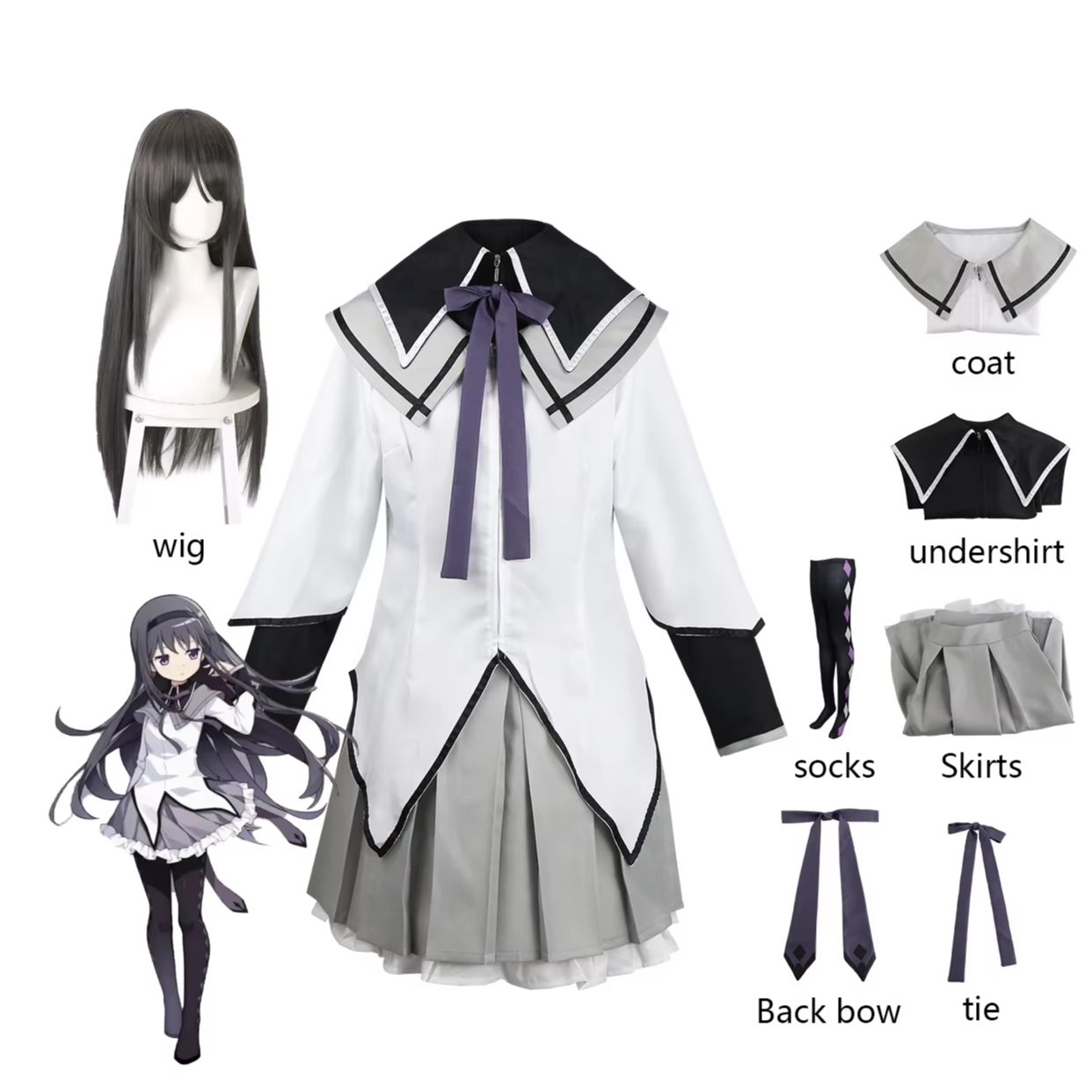 Anime Cosplay Diy - Akemi Homura Cos Costume Madoka Magica