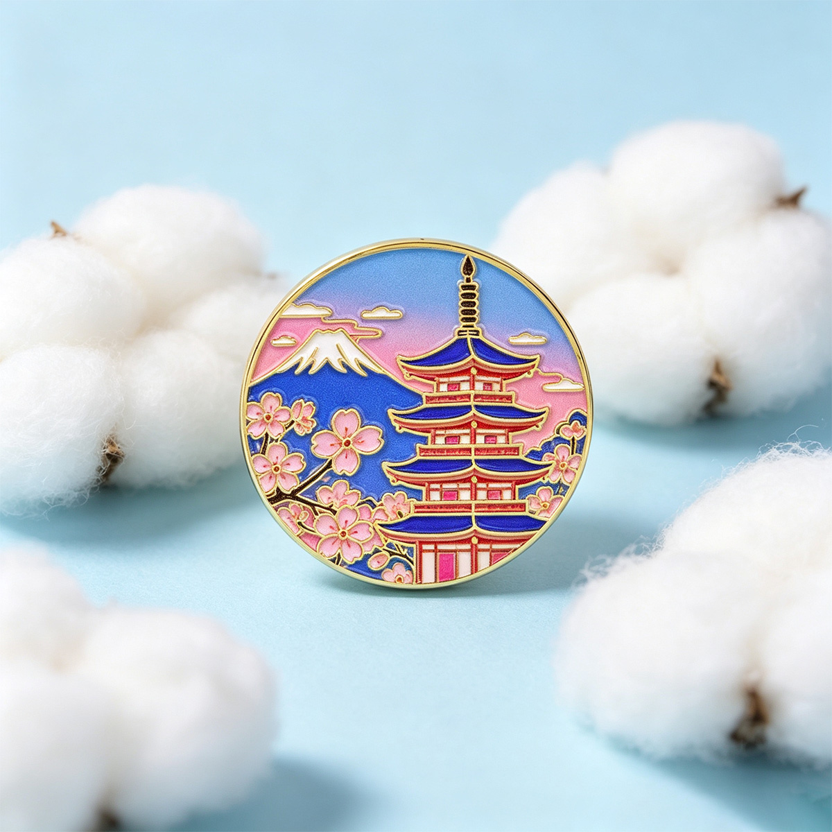 Japanese Cherry Blossom Enamel - Anime Cosplay Easy recension och pris