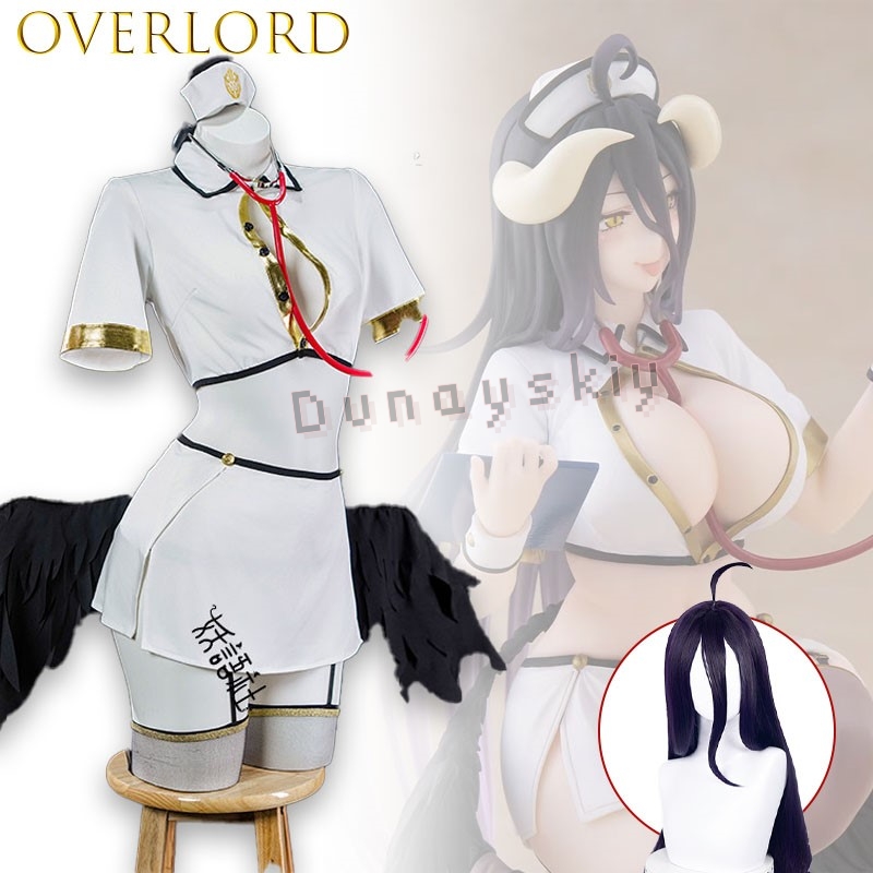 OVERLORD Albedo Gothic Angel N - Anime Cosplay Nurse recension och pris