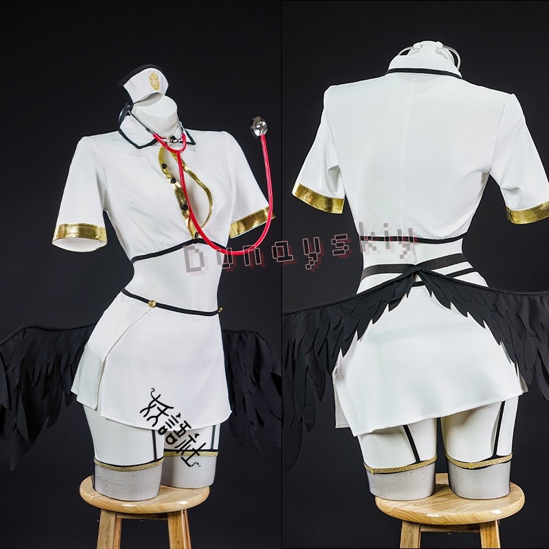 OVERLORD Albedo Gothic Angel N - Anime Cosplay Nurse recension och pris