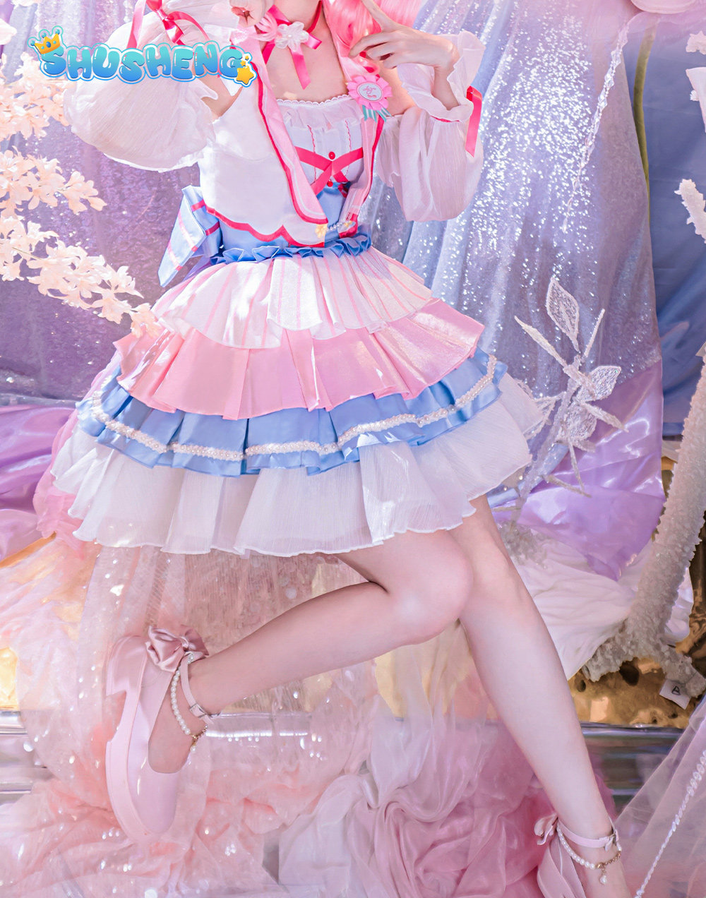 Maruyama Aya Pink Lolita BanG  - Anime Cosplay Pink recension och pris